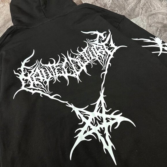 Vetements Black Printed Hoodie - Picture 6 of 9